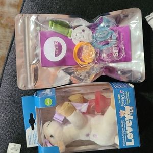 BRAND NEW Set of 3 Smilo Pacifiers w/Clip and Dr Browns Pacifier w/Deer